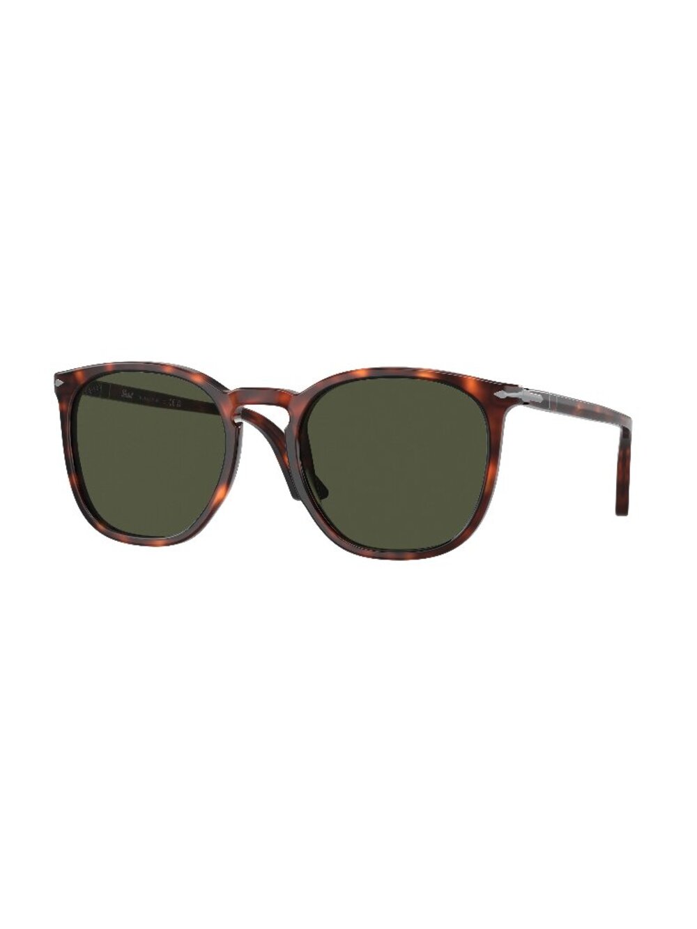 New Persol Unisex Sunglasses Havana Square Green Lens Acetate Frame PO3316S 24